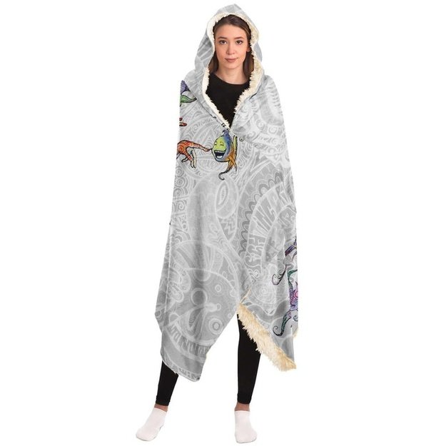 Elephantopus Hooded Blanket - Hooded Blanket - Artist, Kamal MishMish, Kmish, KMish213, MishMish - Wrinkled Minds Wardrobe