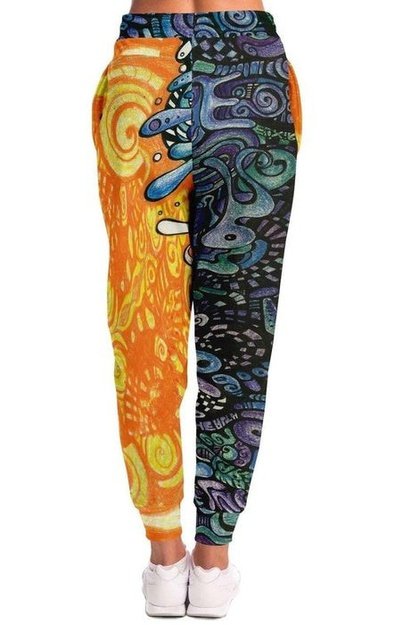 Blue Orange Sea Joggers - Joggers - Artist, Colorful, Kamal MishMish, Kmish, KMish213, MishMish, Sea Life, Trippy, Unique Art - Wrinkled Minds Wardrobe