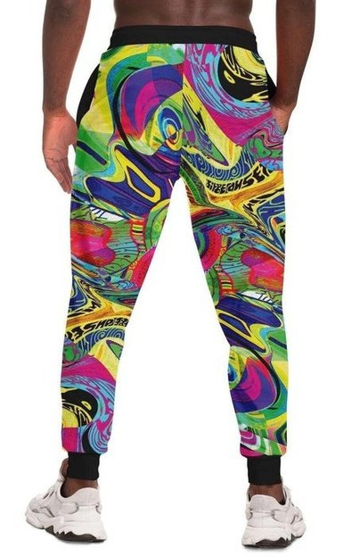 Spiral Shrooming Colors Joggers - Joggers - Artist, Colorful, Kamal MishMish, Kmish, KMish213, MishMish, Psychedelic, Trippy, Unique Art - Wrinkled Minds Wardrobe