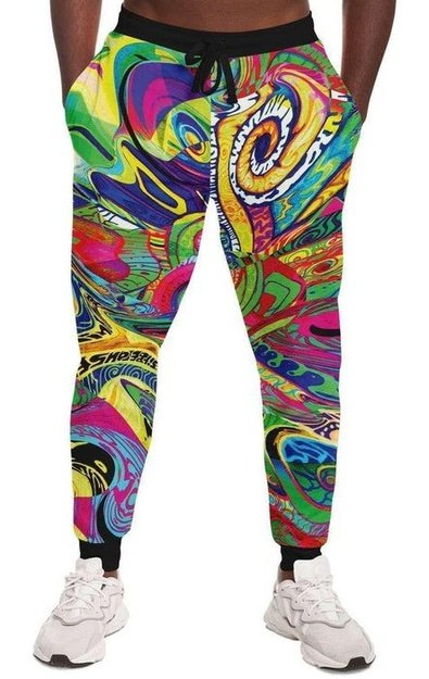 Spiral Shrooming Colors Joggers - Joggers - Artist, Colorful, Kamal MishMish, Kmish, KMish213, MishMish, Psychedelic, Trippy, Unique Art - Wrinkled Minds Wardrobe