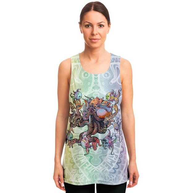 Elephantopus Tank - Unisex Tank Top - Artist, Colorful, Elephant, Kamal MishMish, Kmish, KMish213, MishMish, Octopus, Psychedelic, Sea Life, tank top, Trippy, Unique Art, unisex - Wrinkled Minds Wardrobe